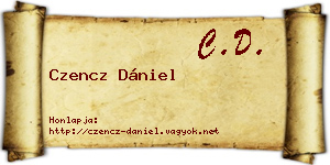 Czencz Dániel névjegykártya